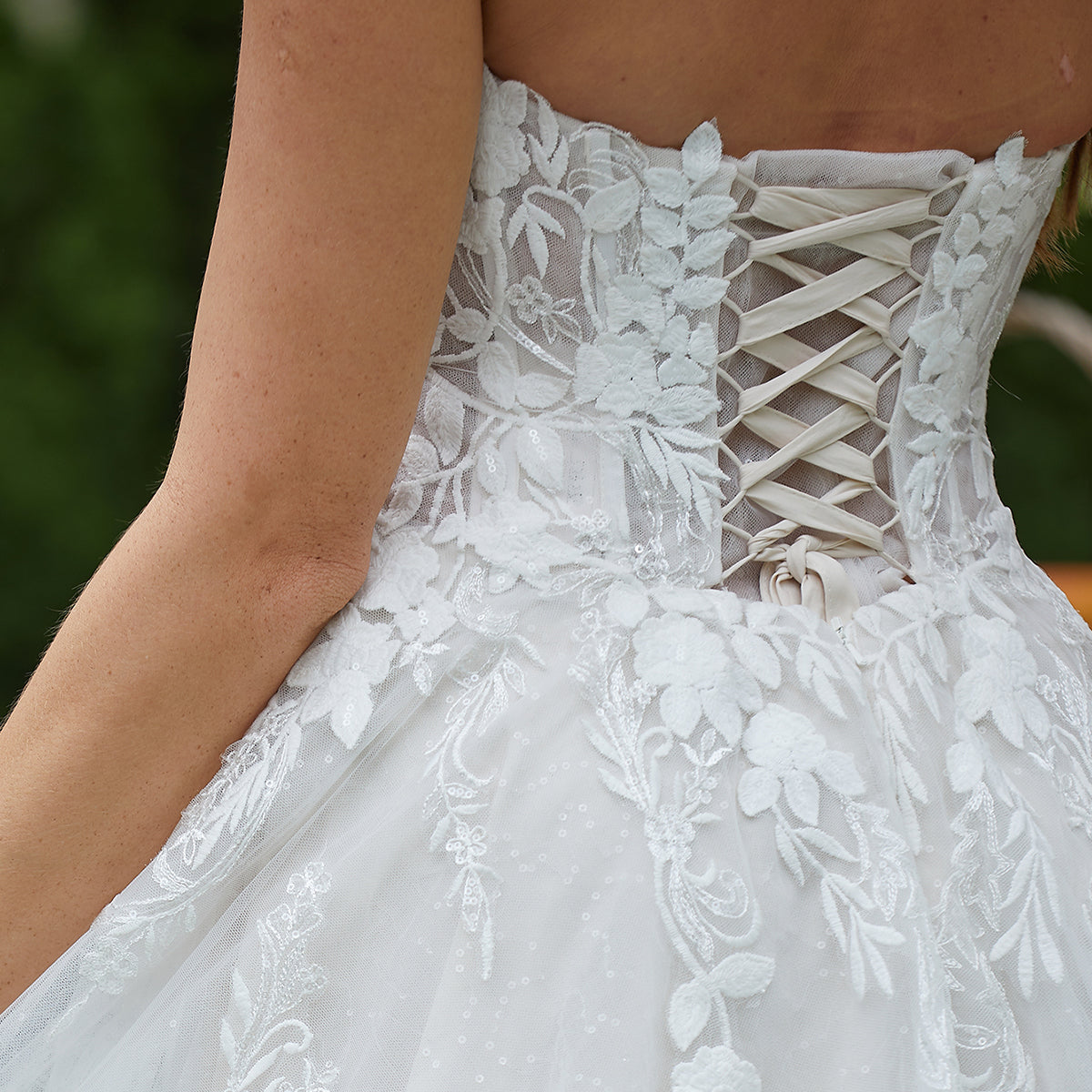Vestidos de Noiva Elegantes em Renda para Mulheres, Linha A, Sem Mangas, Decote em V, Vestidos Nupciais de Luxo