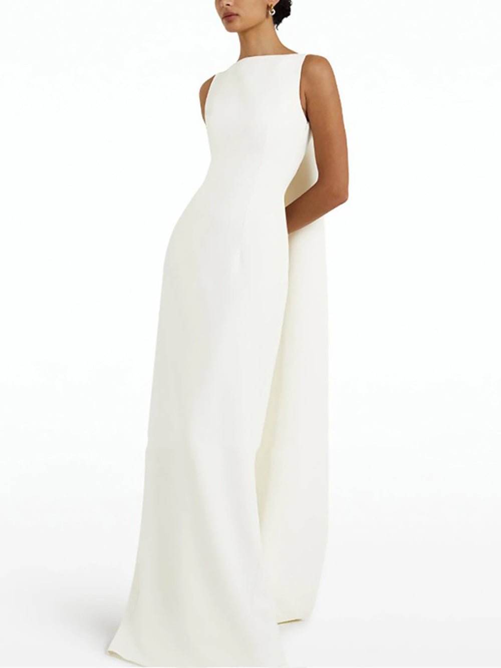 Abito da sera alla moda da donna con scollo a O, fiocco, scialle, lungo, elegante, abito da ballo, abiti da festa