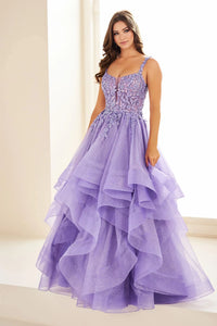 Robe de soirée longue en tulle à bretelles spaghetti et décolleté plongeant pour femme