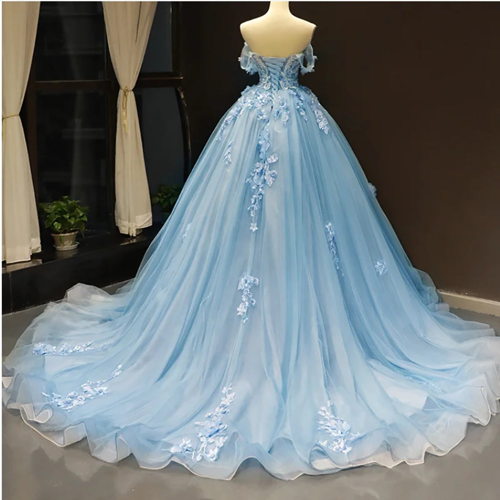 Vestidos de Quinceanera com Alças de Espaguete, Rendas de Borboleta, Vestidos de Baile com Contas, Tule Brilhante, Vestidos Sweet 16