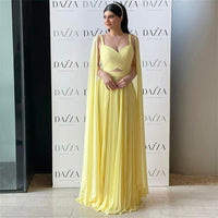 Abiti da Celebrità Abito da Festa in Chiffon Donna Elegante Abito da Sera Formale Pieghe Abito da Gala Donna