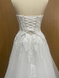 Vestidos de Noiva Elegantes em Renda para Mulheres, Linha A, Sem Mangas, Decote em V, Vestidos Nupciais de Luxo