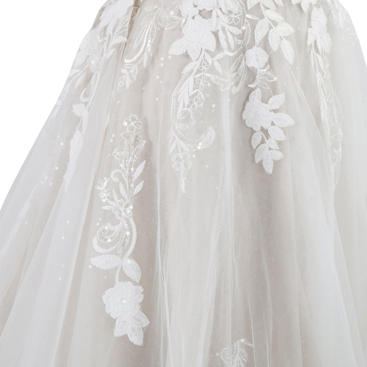 Vestidos de Noiva Elegantes em Renda para Mulheres, Linha A, Sem Mangas, Decote em V, Vestidos Nupciais de Luxo