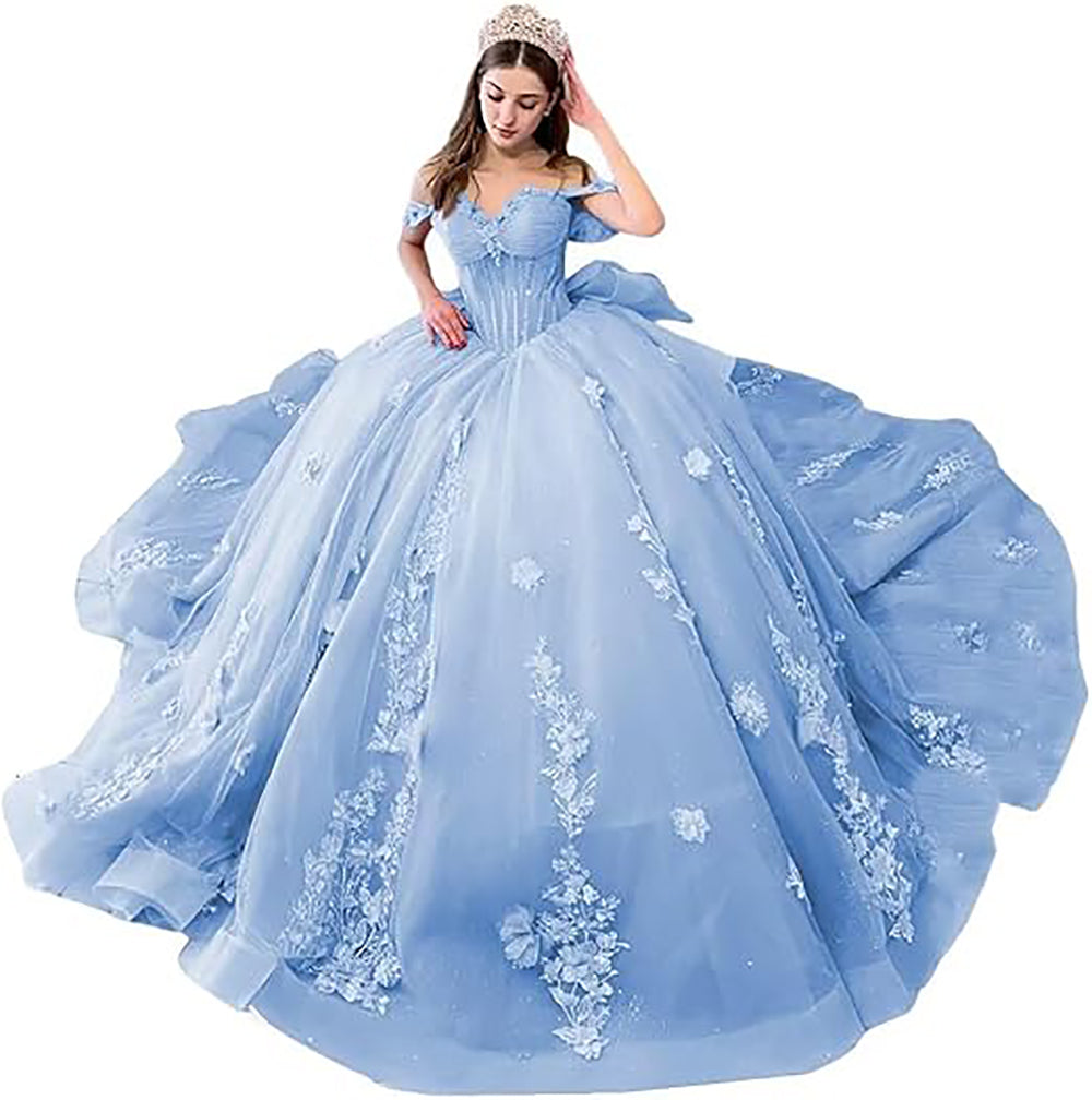 Sweetheart Ball Gown Quinceanera Dresses Bead Appliques Flower Pink Prom Dress Party Gowns Vestidos De 15 Anos