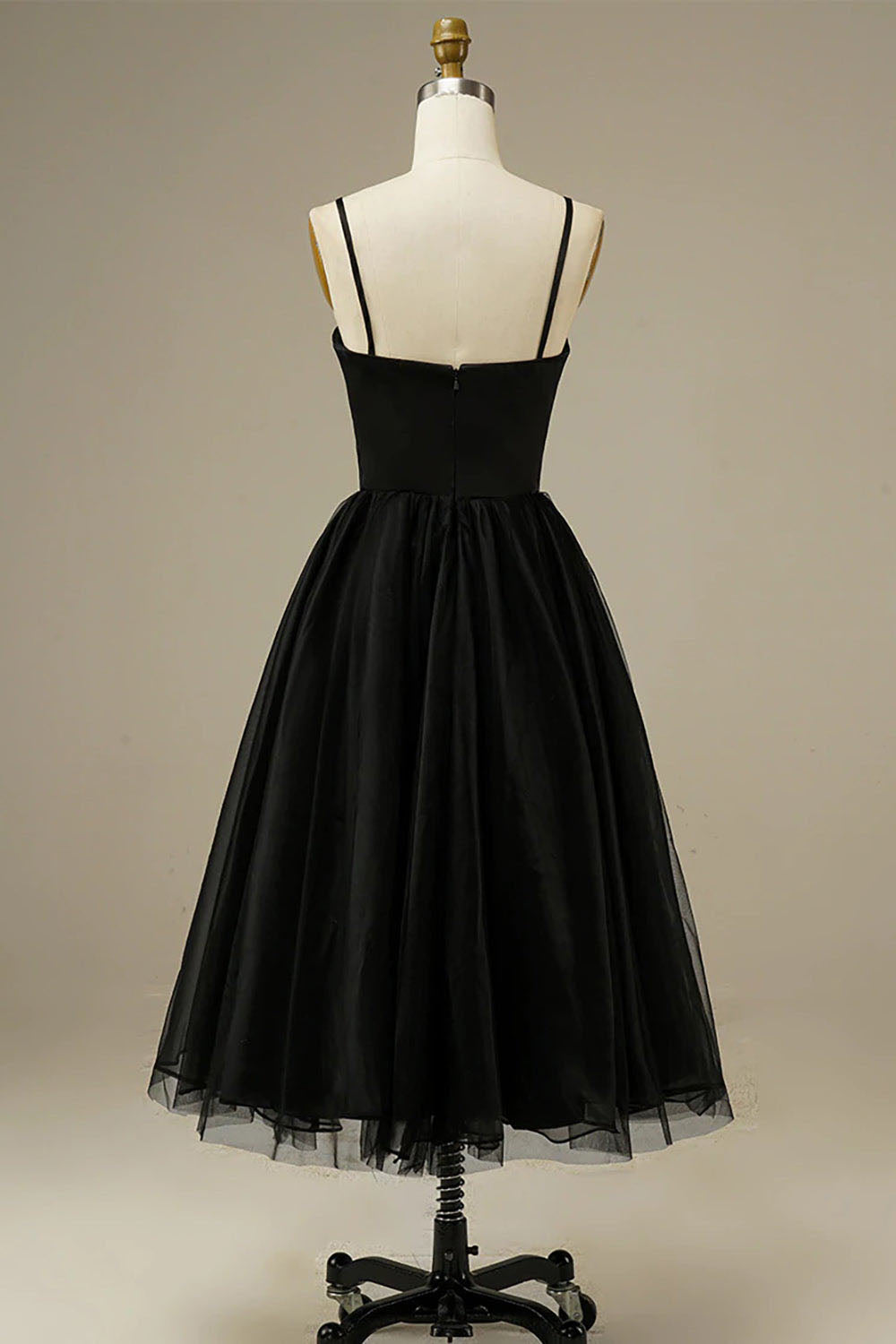 Vestidos de Baile de Comprimento Chá em Tule para Mulheres, Vestidos de Baile Ombro a Ombro, Vestidos de Princesa Jovens com Decote Coração, Bordados e Bufantes