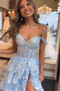 Vestidos de Baile com Brilho Preto Luxuosos com Bordado em Renda Vestido de Noite para Mulheres com Fendas Laterais Vestido para Festa de Graduação