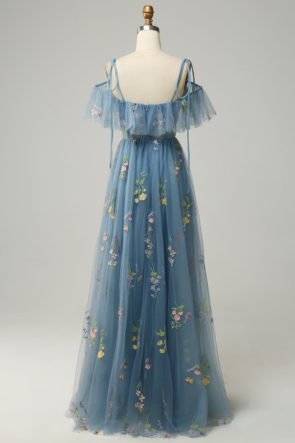 Vestido de Baile Elegante em Camadas com Aplicações de Renda, Sem Mangas, Pregas, Vestido Formal Ms2504071