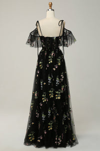 Vestido de Baile Elegante em Camadas com Aplicações de Renda, Sem Mangas, Pregas, Vestido Formal Ms2504071