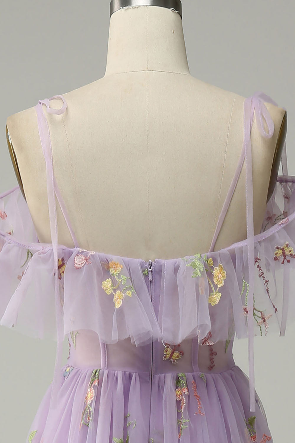 Vestido de Baile Elegante em Camadas com Aplicações de Renda, Sem Mangas, Pregas, Vestido Formal Ms2504071