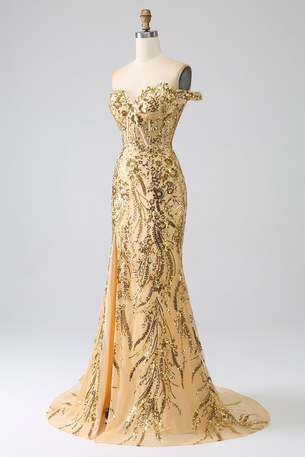 Robe de soirée longue en tulle à bretelles spaghetti et décolleté plongeant pour femme