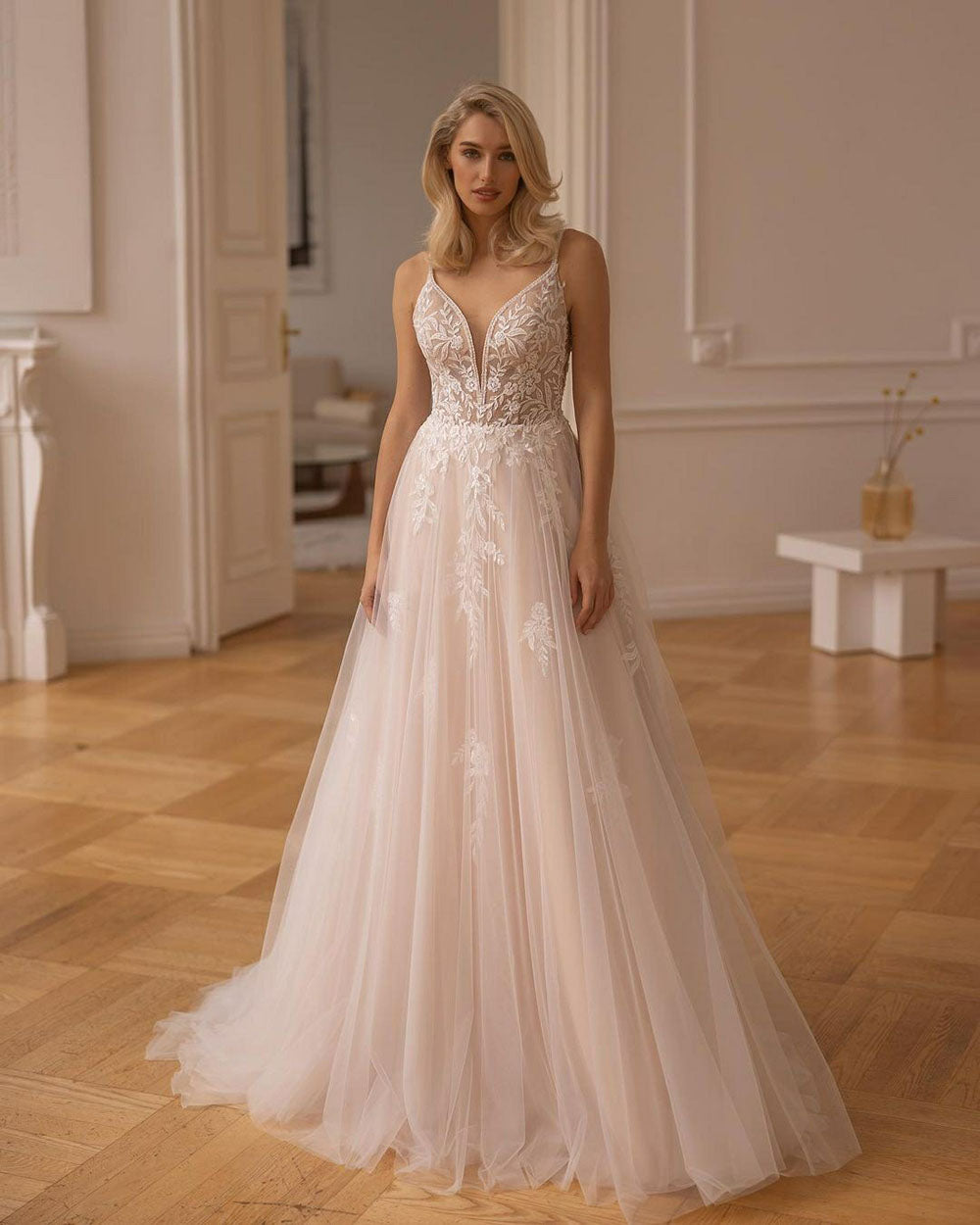 Boho A Line Lace Wedding Dresses For Bride Women 2025 Sleeveless Sequins Lace Appliques Bridal Gown