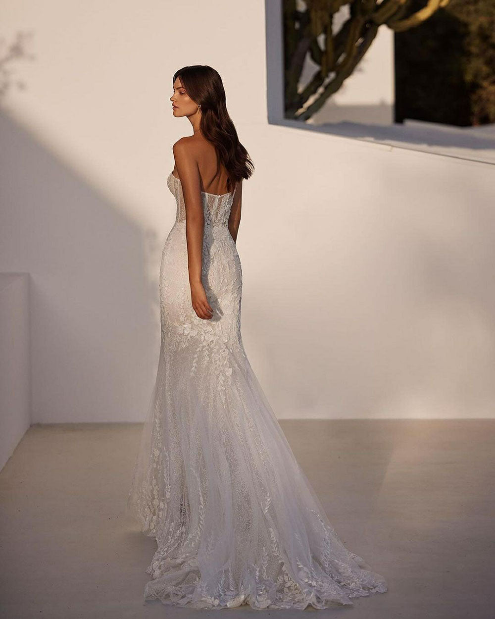 Exauisite Boho Mermaid Wedding Dresses For Brides With Lace Appliques Sweetheart Sweep Train Brial Dress
