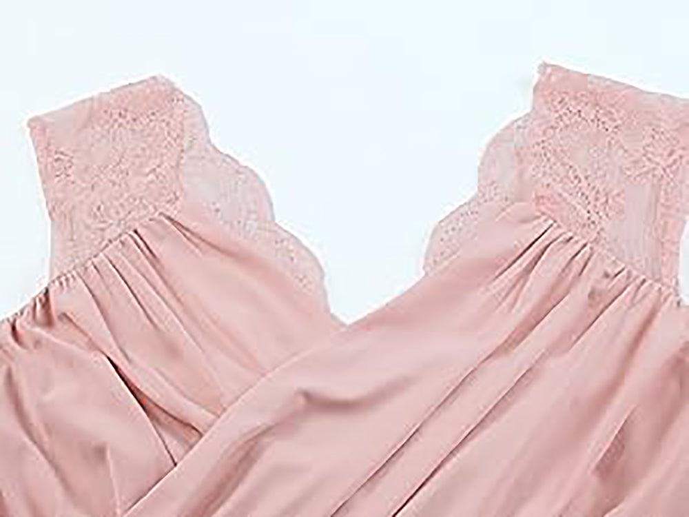 Abiti formali da donna 2025, scollo a V, pizzo, sexy con spacco, abito da damigella, abito lungo da ospite a un matrimonio