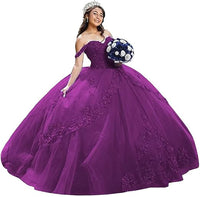 Abiti da Quinceanera in tulle di lusso con spalline sottili, abito da ballo lungo con applicazioni di pizzo gonfio, abito da sera per donna