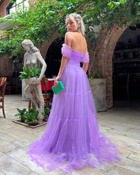 Vestido de Baile com Fenda e Ruffle, Decote Coração, Aplicações de Renda, Corpete, Vestido Formal para Festa de Baile Ms2504114