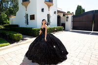 Abiti Quinceanera con Spalline Sottili, Gonne a Palloncino con Pizzo a Farfalla e Perline, Tulle Scintillante, Abiti Sweet 16