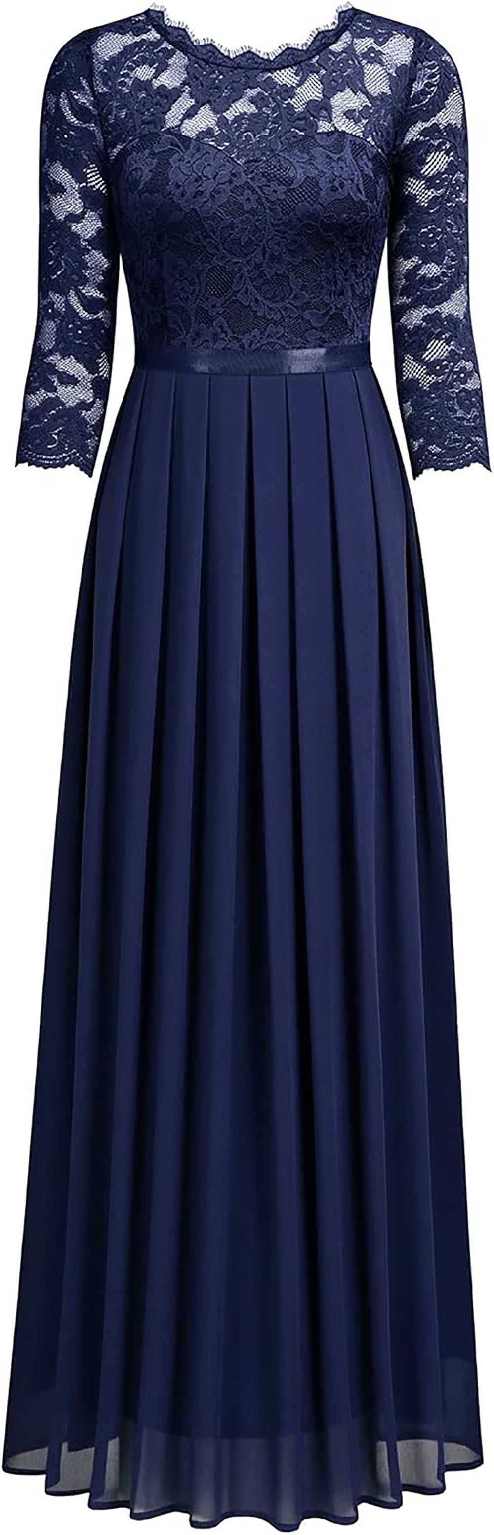 Virina Eleganta Flora Punta 3/4-Manika Florknabina Robo Formala Maxi-Vespera Robo