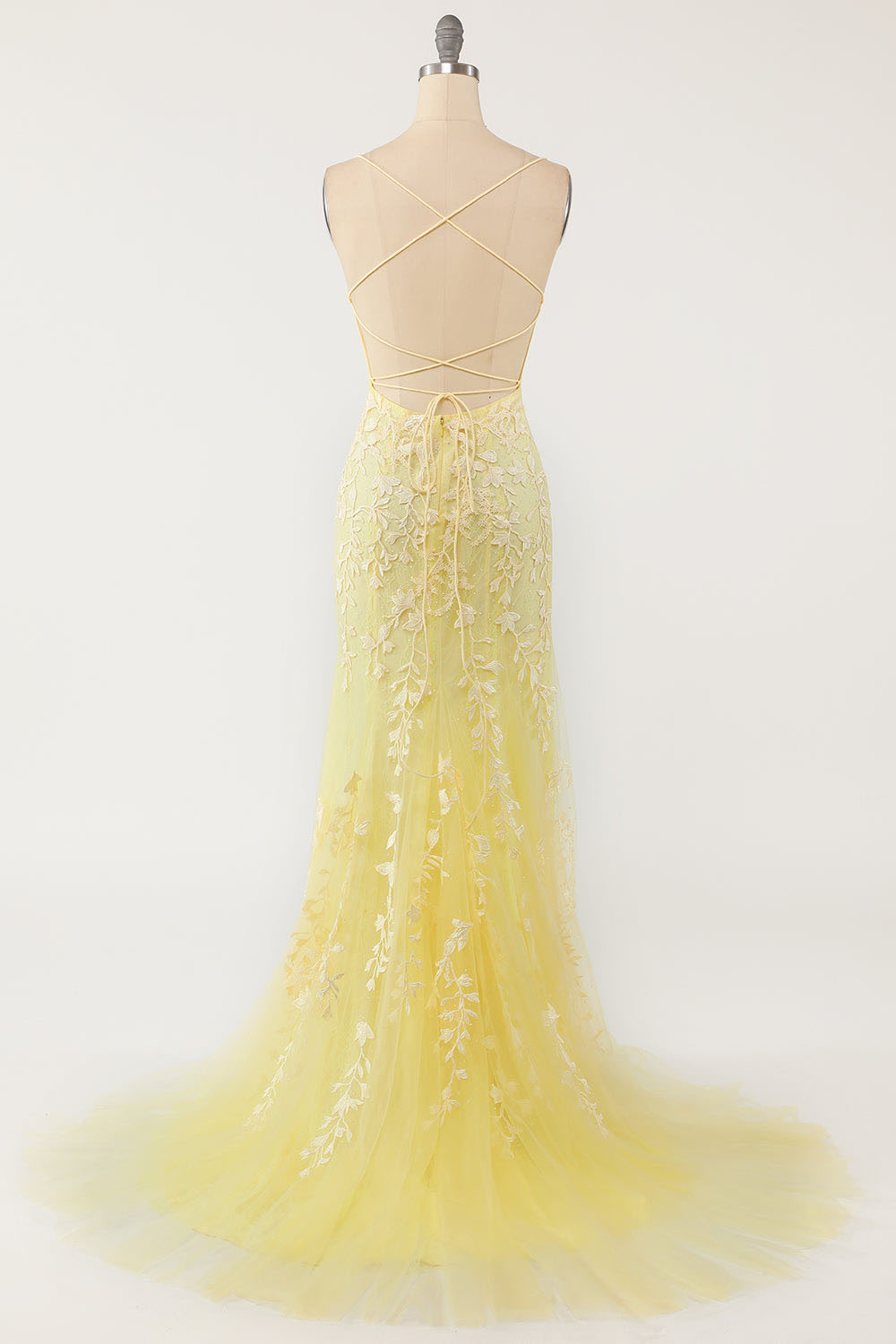 Elegante abito da sera a strati con applicazioni in pizzo, senza maniche, arricciato, abito formale Ms2504071