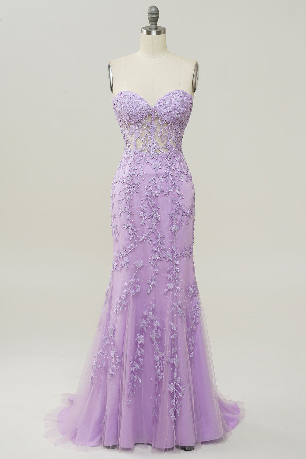 Mermaid Prom Dress Sweetheart Long Evening Dress with Appliques Ms250913