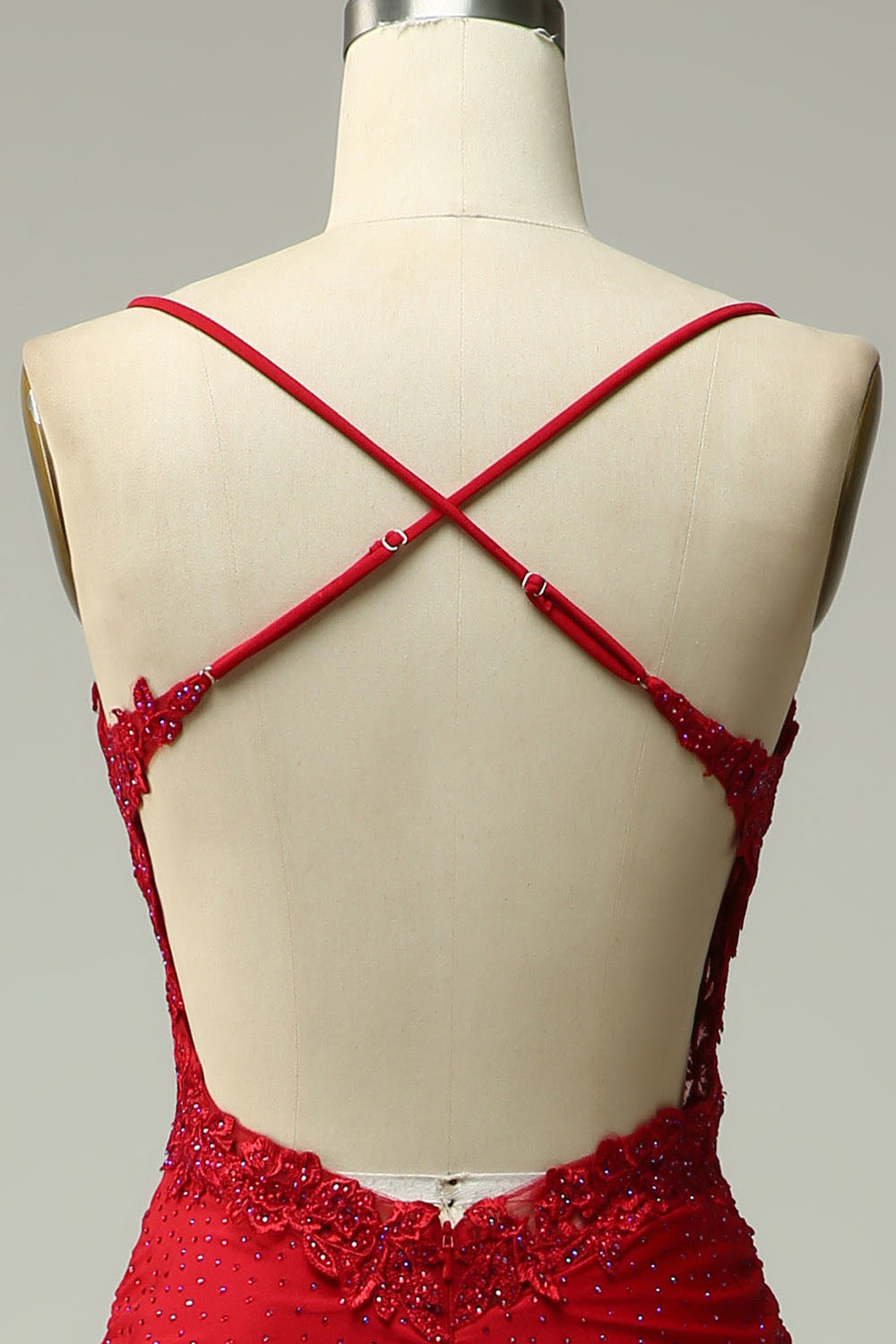 Abito da sera elegante a linea A con pieghe, scollo a cuore, spacco alto sexy Ms2504012