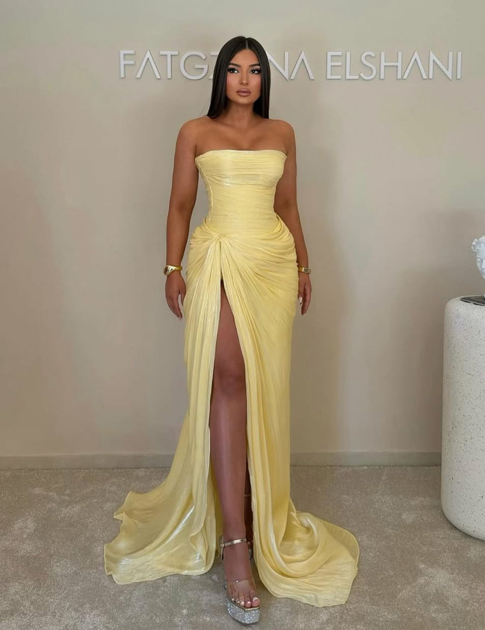 Robe de soirée élégante à volants verts pour femme, robe de soirée à col rond, robe de soirée formelle