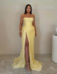 Robe de soirée élégante à volants verts pour femme, robe de soirée à col rond, robe de soirée formelle