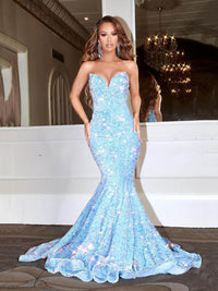 Sparkly Mermaid Prom Dress Sweetheart Sequin Evening Gown Elegant Party Dress Ms2510183