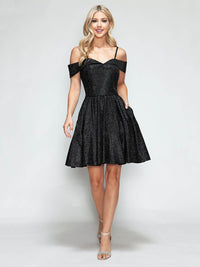 Glitzernde Pailletten-Heimkehrkleider 2024 für Teenager, schulterfrei, kurz, gestuftes Spitzen-Ballkleid, Cocktailpartykleid