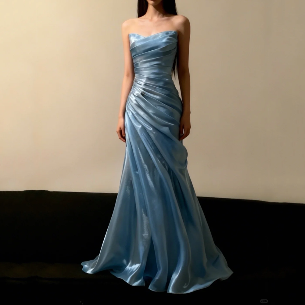 Robe de soirée élégante à volants verts pour femme, robe de soirée à col rond, robe de soirée formelle