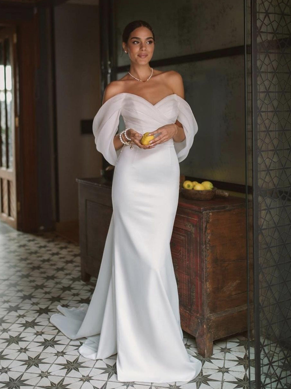 sweetheart mermaid wedding dresses Elegant Dress Women Off The Shoulder Open B – Msikoods Official Store ankara print Every stitch and seam Junior Dillards Dresses Strapless Options:Printed & Shipped - Standard
