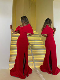 Vestido de Festa com Lantejoulas, Uma Manga, Ombro Só, Vestido de Baile Feminino Brilhante, Vestido de Cocktail para Noite