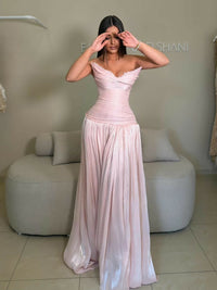 Pink Strapless Prom Dress Lace Applique Formal Evening Gown Pleated Gala Dress Ms2605303