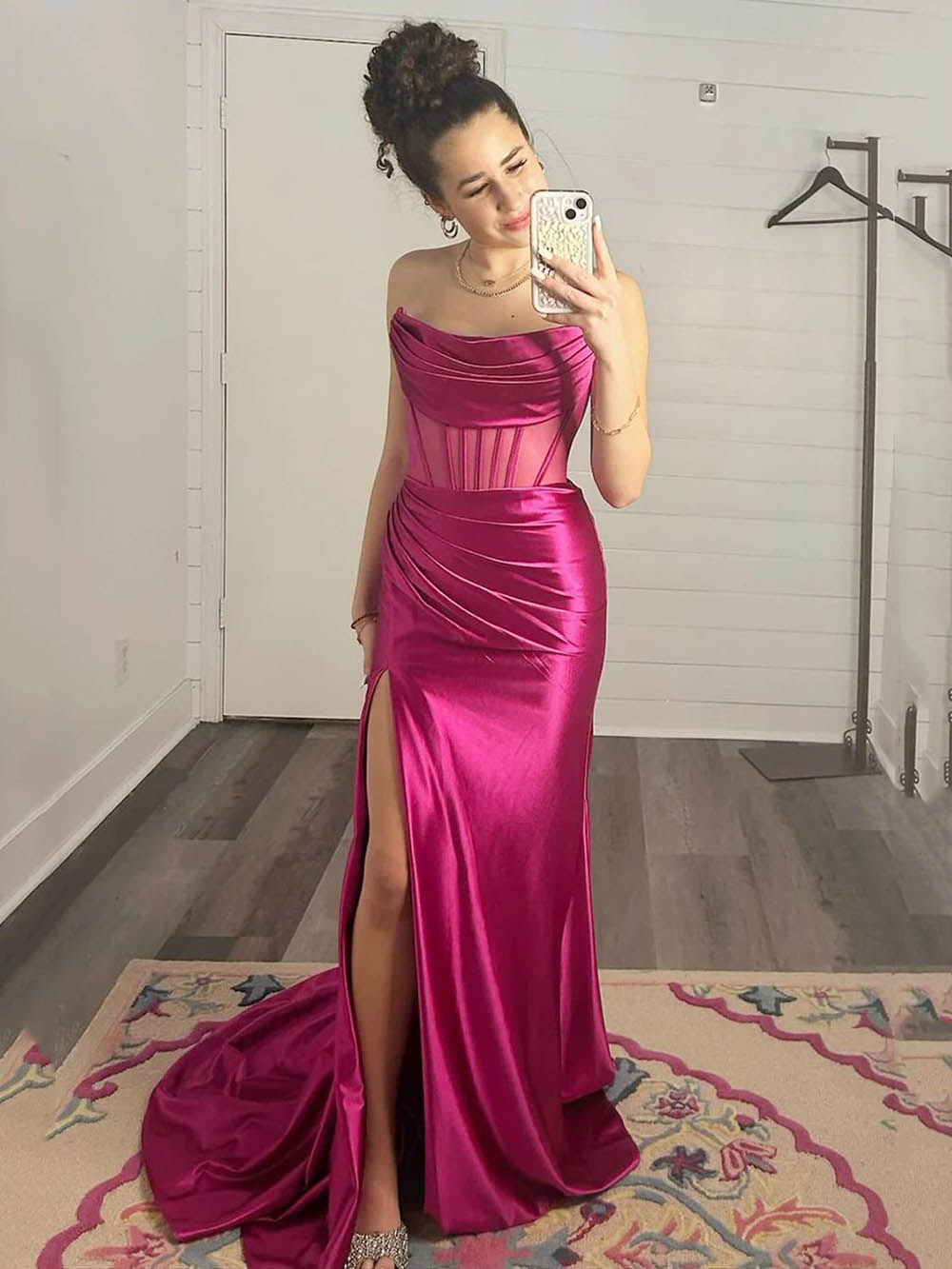 فستان حفلة بأكمام طويلة وكتف واحد مزين بالترتر للنساء، فستان سهرة لامع لامع، فستان كوكتيل