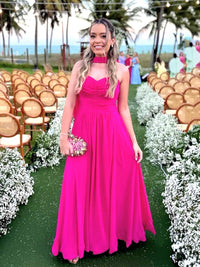 Chiffon Prom Dress Sweetheart Ruched A Line Evening Dress Party Bridesmaid Dress Ms2607221