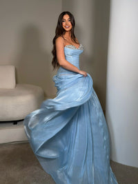 Robe de soirée élégante à volants verts pour femme, robe de soirée à col rond, robe de soirée formelle