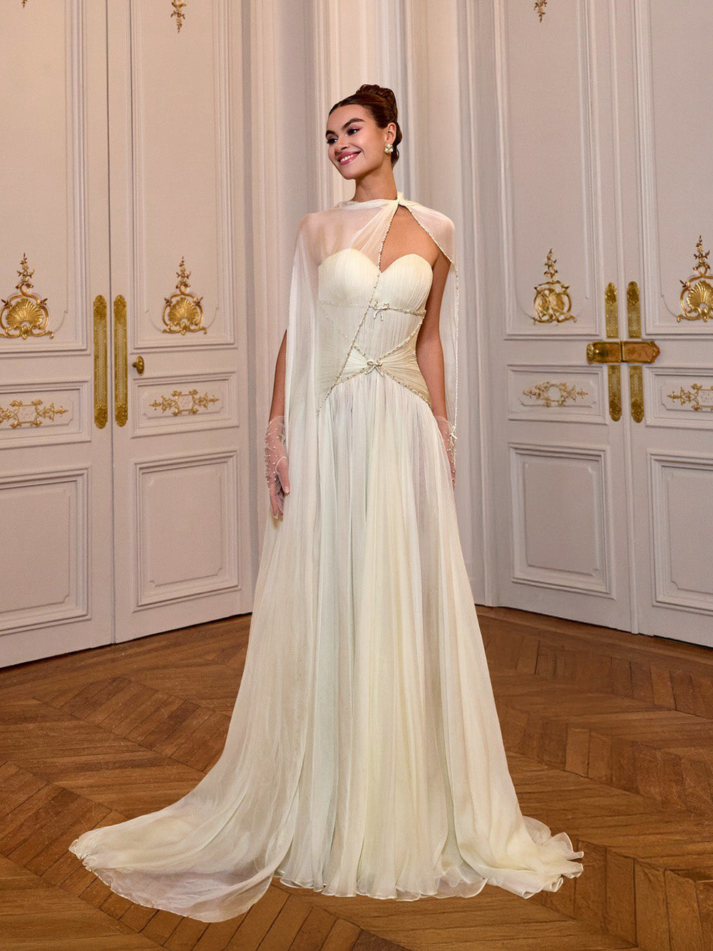 Robe de soirée élégante à volants verts pour femme, robe de soirée à col rond, robe de soirée formelle