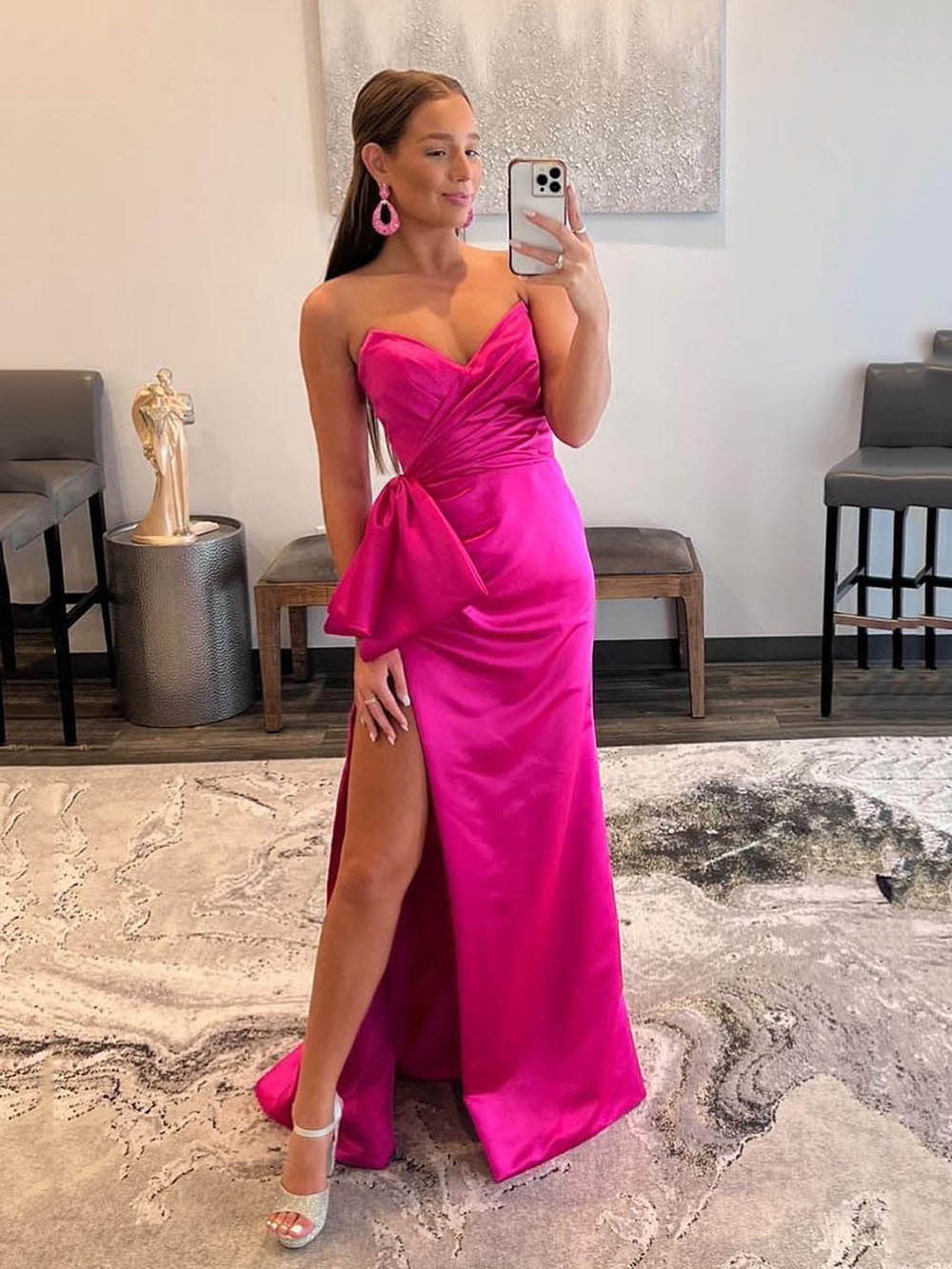 Vestido de Festa com Lantejoulas, Uma Manga, Ombro Só, Vestido de Baile Feminino Brilhante, Vestido de Cocktail para Noite