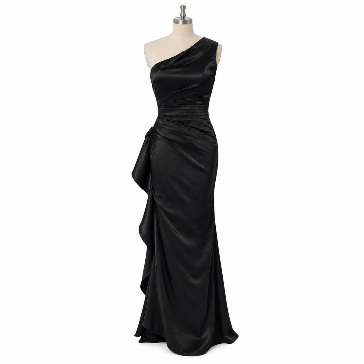 Women's Sexy One Shoulder High Split Cocktail Wedding Party Gown Maxi Prom Dress