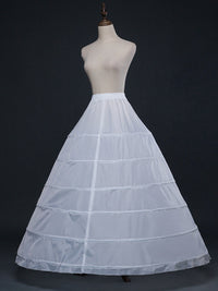 Women Crinoline Petticoat A-line 6 Hoop Skirt Slips Long Underskirt for Wedding Petticoats Ball Gown Ms2603302