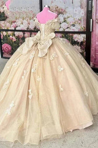 Abiti da ballo Quinceanera da donna con scollo a cuore, spalline sottili, applicazioni in pizzo, abiti Sweet 16 per adolescenti