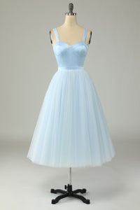 Light Blue Midi Tulle Prom Dress A Line Party Dress Ms2508251