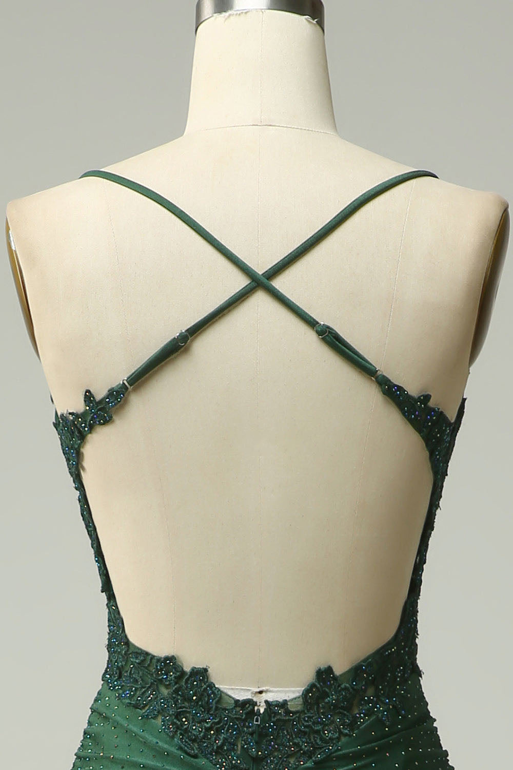 Abito da sera elegante a linea A con pieghe, scollo a cuore, spacco alto sexy Ms2504012