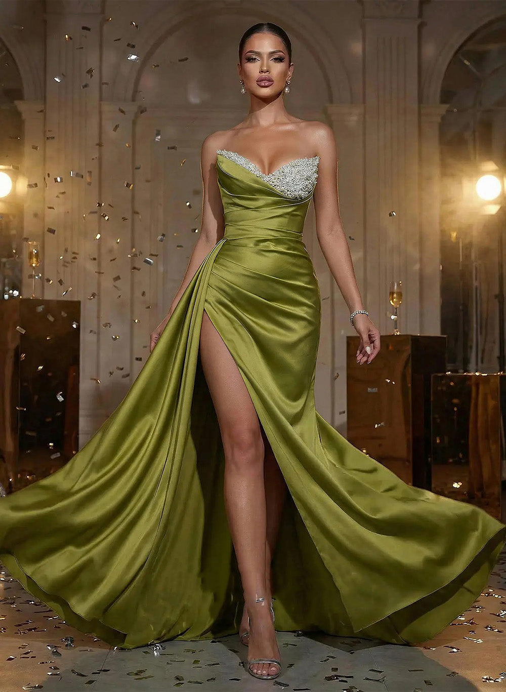 Vestido de Baile Azul Céu com Corpete de Renda, Decote Coração, Vestido de Aniversário em Chiffon com Camadas, Vestidos de Formatura para Adolescentes