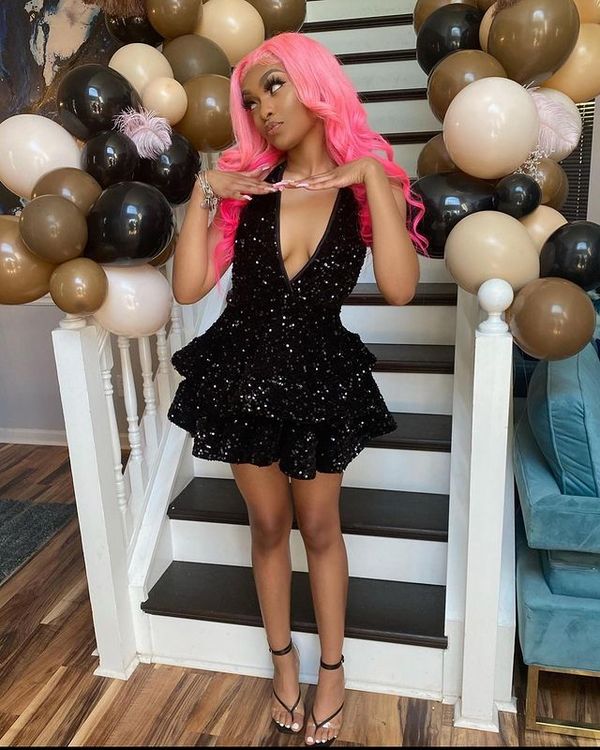 Glam Sequin Mini Homecoming Dress Halter Club Night Party Gown Prom Dress Ms2506122