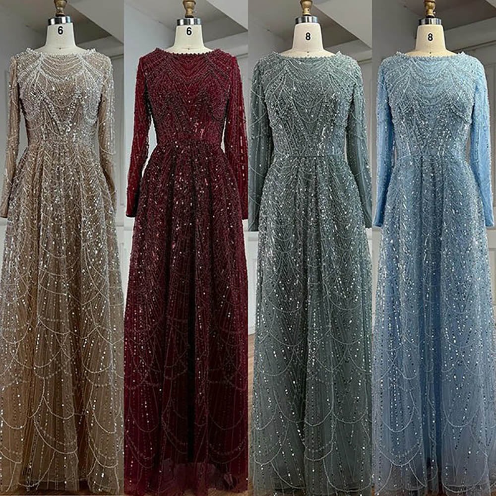 Robe de soirée longue en tulle à bretelles spaghetti et décolleté plongeant pour femme