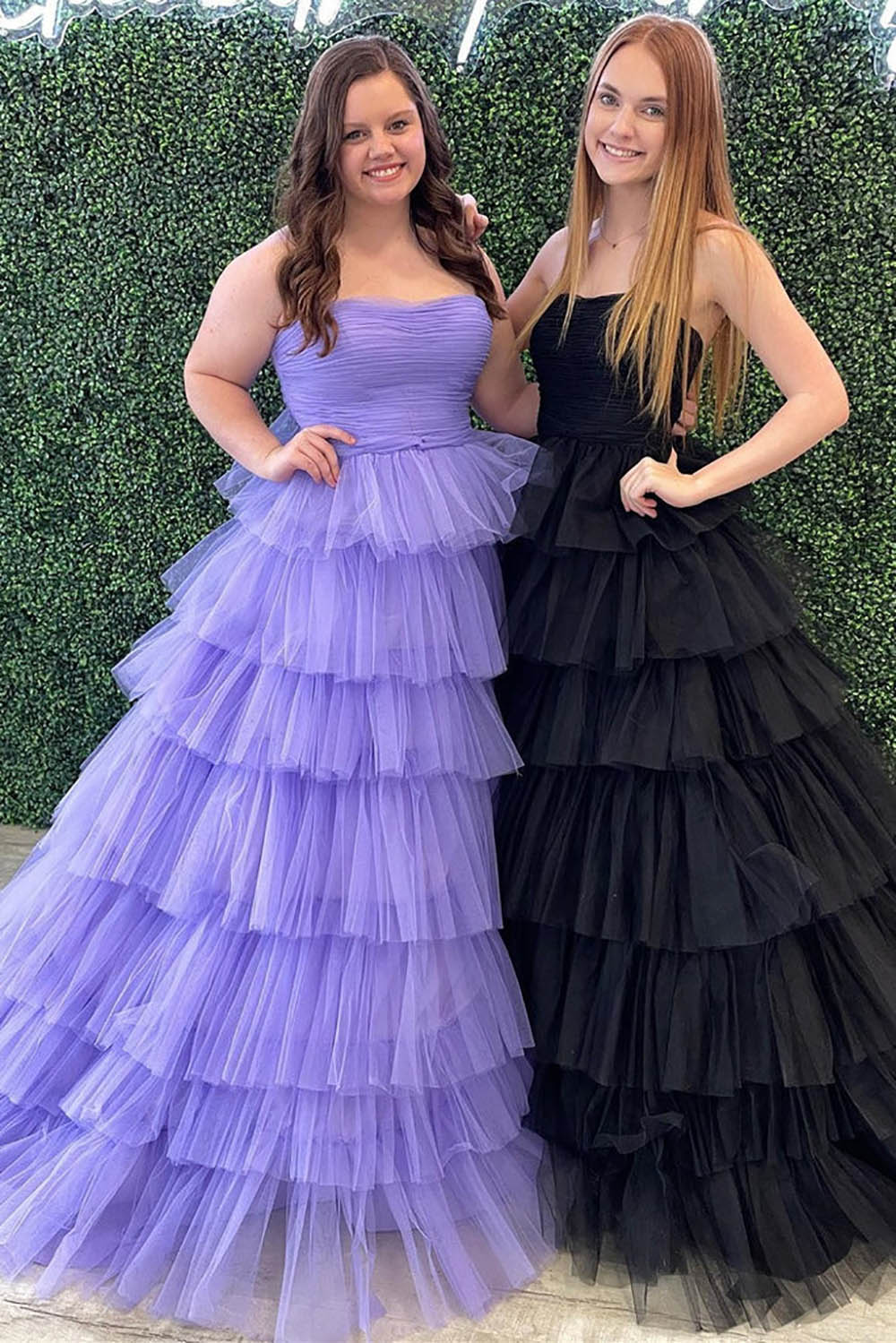 Luxury Prom Dress Strapless Birthday Dress Layered Ruffles Ball Gown Formal Evening Gowns Ms2609135