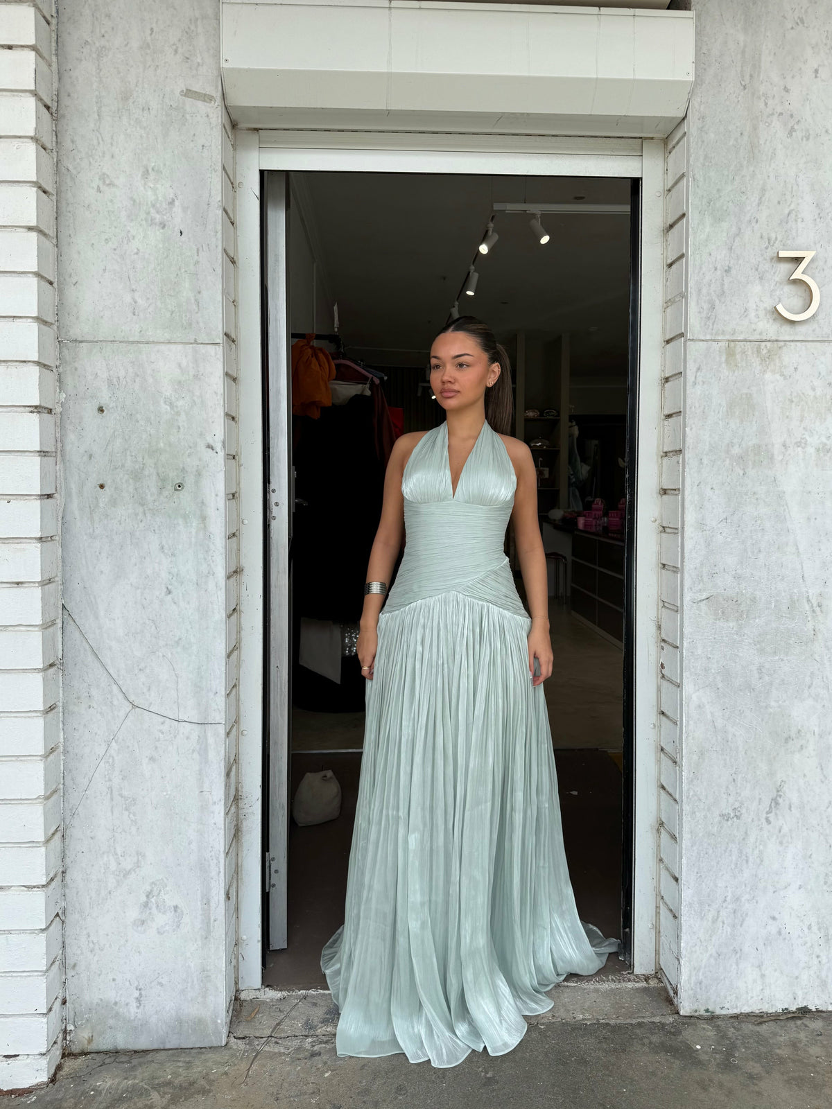 Halter Backless Evening Dresses Pleated Party Gown Formal Dress Ms2604 Msikoods Official Store Halter Backless Evening Dresses Pleated Party Gown Formal Dress Ms2604 Msikoods Official Store