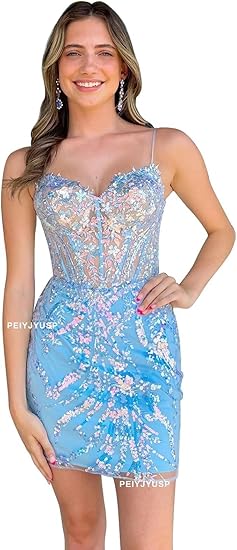 slim fit dress slacks Sparkly Sequin Tight Homecoming Dresses for Teens 2025 Spaghetti Strap –  Msikoods Official Store