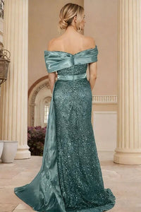 فستان حفلة بأكمام طويلة وكتف واحد مزين بالترتر للنساء، فستان سهرة لامع لامع، فستان كوكتيل