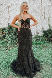 Mermaid Prom Dress Sweetheart Long Evening Dress with Appliques Ms250913